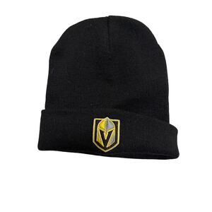 Vegas Golden Knights black gold beanie warm hat festive winter holiday hockey